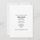 Modernes Foto Bachelor of Science Einladung (Rückseite)
