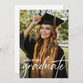 Modernes Foto Bachelor of Science Einladung (Vorne/Hinten)