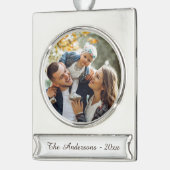 Modernes Foto Banner-Ornament Silber (Links)