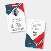 Modernes Foto, Bar, Logo, Name Ausweis (Vorder- & Rückseite)