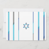 Modernes Foto Bar Mitzvah Einladungen | Blau + Aqu (Rückseite)