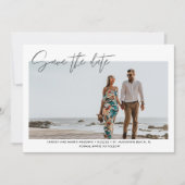 Modernes Foto Beach Hochzeit Save the Date (Vorderseite)