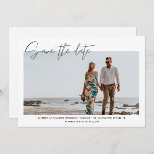 Modernes Foto Beach Hochzeit Save the Date