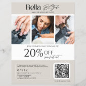 Modernes Foto Beauty Salon Nail Tech Flyer (Vorne)