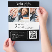 Modernes Foto Beauty Salon Nail Tech Flyer (Hand)