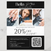 Modernes Foto Beauty Salon Nail Tech Flyer (Vorne)