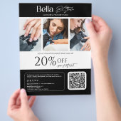 Modernes Foto Beauty Salon Nail Tech Flyer (Hand)