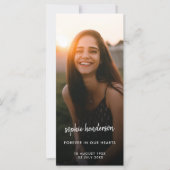 Modernes Foto | Beerdigung Gedicht Gebet Karte (Vorderseite)