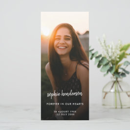 Modernes Foto | Beerdigung Gedicht Gebet Karte