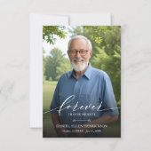 Modernes Foto-Beerdigungsdenkmal-Beileid Dankeskarte (Vorderseite)