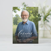 Modernes Foto-Beerdigungsdenkmal-Beileid Dankeskarte (Stehend Vorderseite)