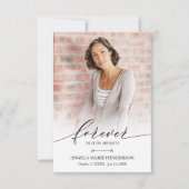 Modernes Foto-Beerdigungsdenkmal-Beileid Dankeskarte (Vorderseite)