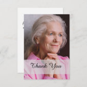 Modernes Foto-Beerdigungsdenkmal-Beileid Dankeskarte (Vorne/Hinten)