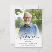 Modernes Foto-Beerdigungsdenkmal-Beileid Dankeskarte (Vorderseite)