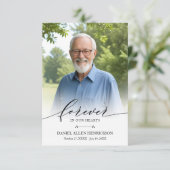 Modernes Foto-Beerdigungsdenkmal-Beileid Dankeskarte (Stehend Vorderseite)