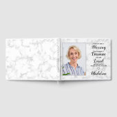 Modernes Foto bei der Beerdigung des Gedächtnisses Gästebuch (Voll)