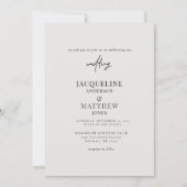 Modernes Foto Beige keine Eltern Hochzeit Einladung (Vorderseite)