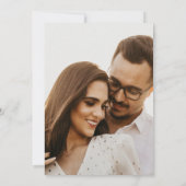 Modernes Foto Beige keine Eltern Hochzeit Einladung (Rückseite)