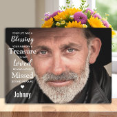 Modernes Foto Beileid Quote Memorandum Keepake Fotoplatte