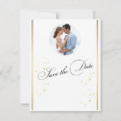 Modernes Foto beim Hochfahren speichert die Datums Save The Date (Rückseite)