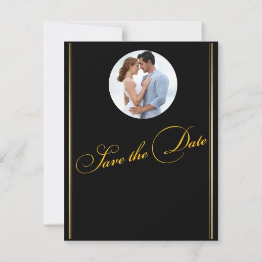 Modernes Foto beim Hochfahren speichert die Datums Save The Date (Rückseite)