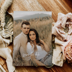 Modernes Foto beim Hochzeitstag speichert die Einl Save The Date