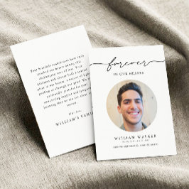 Modernes Foto Bereavement Beileid Beerdigung Geden Dankeskarte