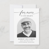 Modernes Foto Bereavement Beileid Beerdigung Geden Dankeskarte (Vorderseite)