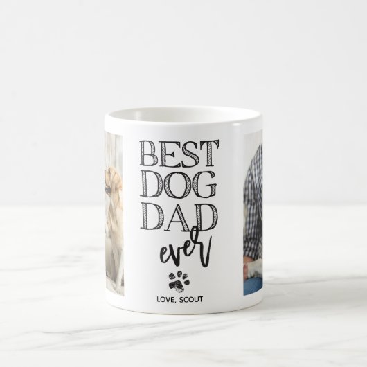 Modernes Foto Best Dog Vater Kaffeetasse (Mittel)