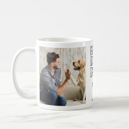 Modernes Foto Best Dog Vater Kaffeetasse (Links)