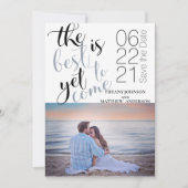 Modernes Foto Best ist noch nicht Save the Date Einladung (Vorderseite)