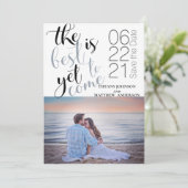 Modernes Foto Best ist noch nicht Save the Date Einladung (Stehend Vorderseite)