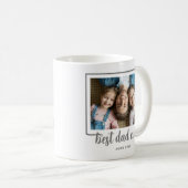 Modernes Foto Bester Vater je Skript Kaffeetasse (VorderseiteRechts)