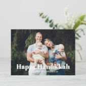 Modernes Foto Bild Sondertext Hanukkah Feiertagskarte (Stehend Vorderseite)