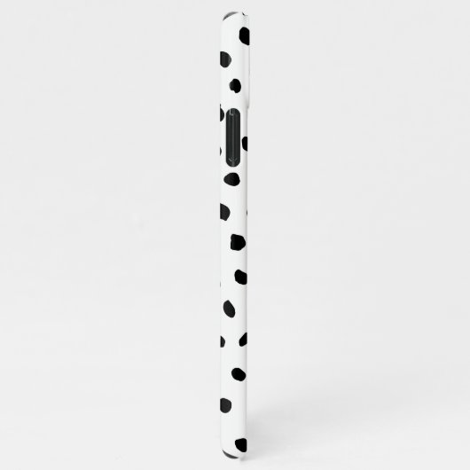 Modernes Foto & Black Dots Schönheitsgeschenk iPhone Hülle (Rechte Seite)