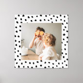 Modernes Foto & Black Dots Schönheitsgeschenk Leinwanddruck (Vorderseite)