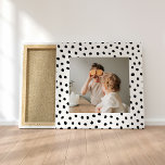 Modernes Foto & Black Dots Schönheitsgeschenk Leinwanddruck<br><div class="desc">Modernes Foto & Black Dots Schönheitsgeschenk</div>