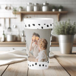 Modernes Foto & Black Dots Schönheitsgeschenk Milchtasse<br><div class="desc">Modernes Foto & Black Dots Schönheitsgeschenk</div>