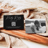 Modernes Foto Black Wedding RSVP Begleitkarte