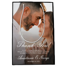 Modernes Foto Black Wedding Vielen Dank