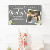 Modernes Foto Blume String Lights Abschluss Banner (Insitu)