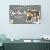 Modernes Foto Blume String Lights Abschluss Banner (Messeveranstaltung)