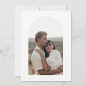 Modernes Foto Boho Arch Wüste Terracotta Sand Save The Date (Rückseite)