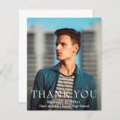 Modernes Foto Budget Abschluss Danke Karte (Vorne/Hinten)