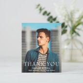 Modernes Foto Budget Abschluss Danke Karte (Stehend Vorderseite)