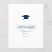 Modernes Foto Budget Abschluss Danke Karte (Rückseite)