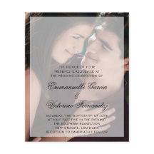 Modernes Foto-Budget Einladung Hochzeit