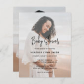 Modernes Foto Budget Kinderdusche Einladung (Vorne/Hinten)