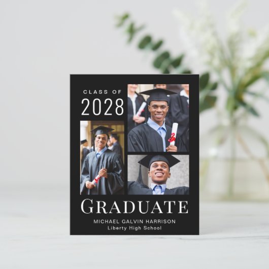 Modernes Foto Budget Schwarzer Abschluss Ankündigu (Stehend Vorderseite)