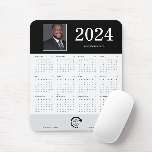 Modernes Foto Business Corporate 2024 Kalender Mousepad (Mit Mouse)